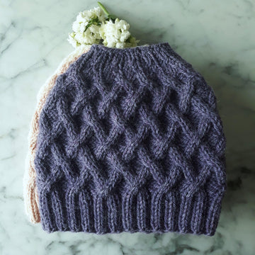 Aran Messy Bun Hat