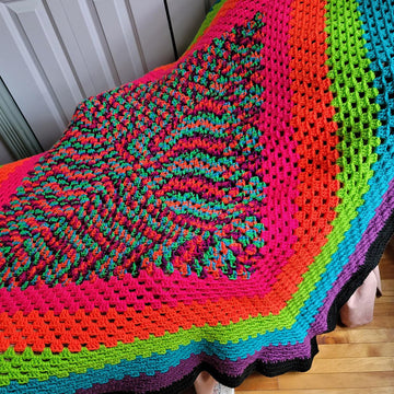 Neon Vortex Afghan