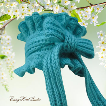 Ruffled Scarf Knitting Pattern – Neck Warmer