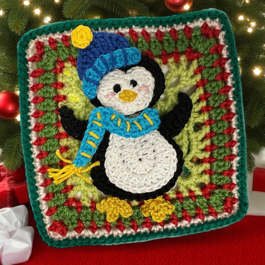 Penguin Granny Square Crochet pattern
