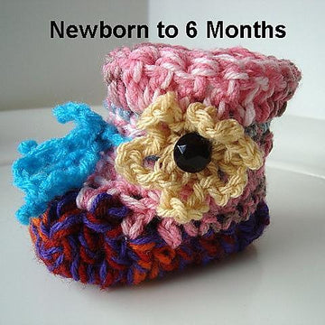 546 CROCHET SLIPPER, newborn to adult