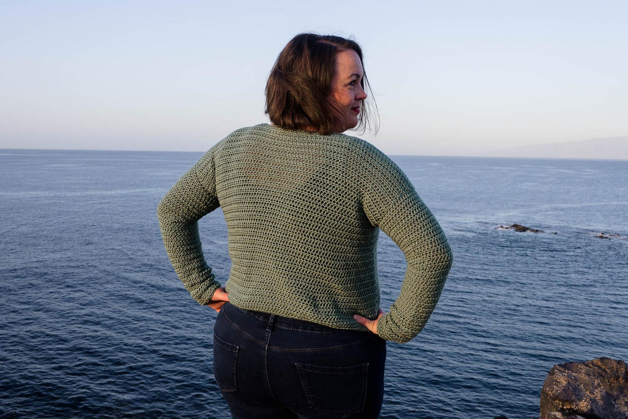 Crochet Crew Neck Sweater