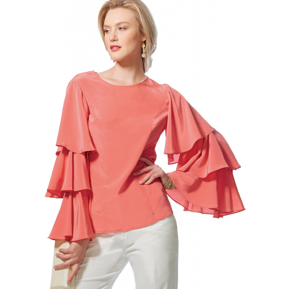 Vogue Misses' Princess Seam Tops with Flared Sleeve Variations V9243 - Sewing Pattern