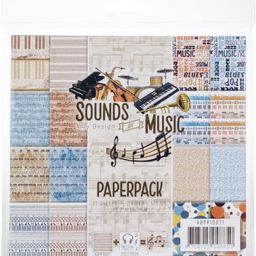 Find It Trading Amy Design Paper Pack 6"X6" 23/Pkg - Sounds Of Music, Double-Sided