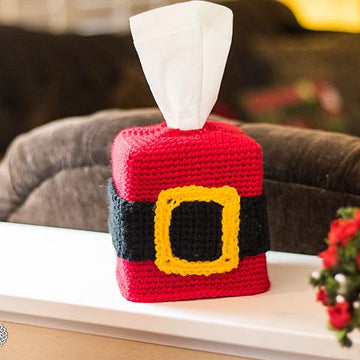 Santa Belt Tissue Box Cover