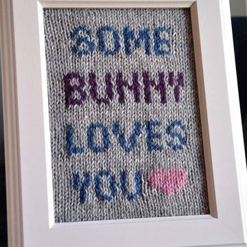 Some Bunny Loves You Knitted Wall Art