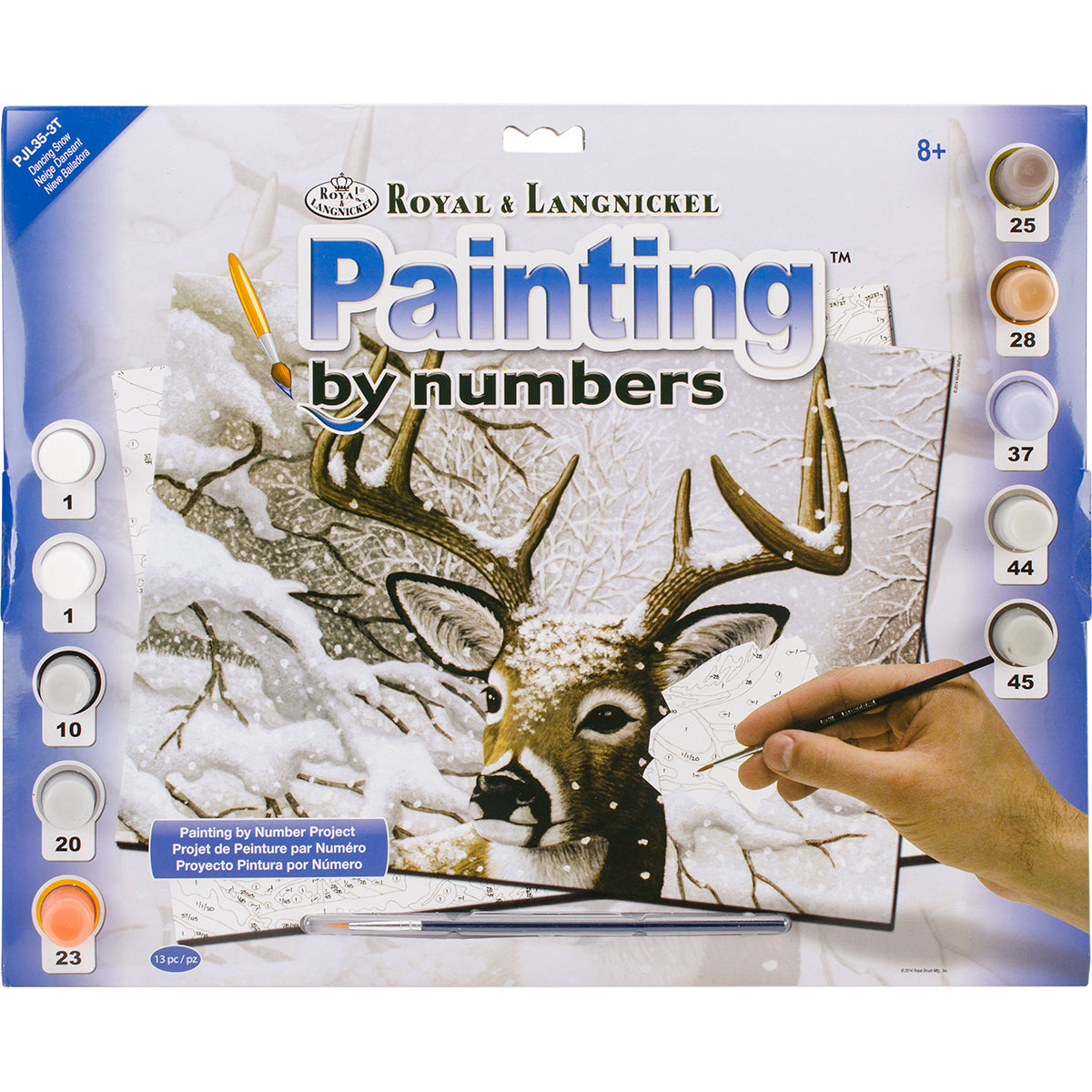 Royal Brush Junior Large Paint By Number Kit 15.25"X11.25" - Dancing Snow