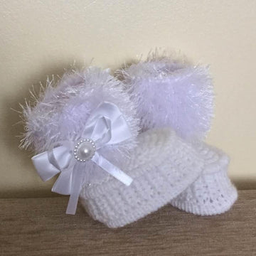 "Snow Boots" Funky Fur Tops 0-3mths and 3-6mths