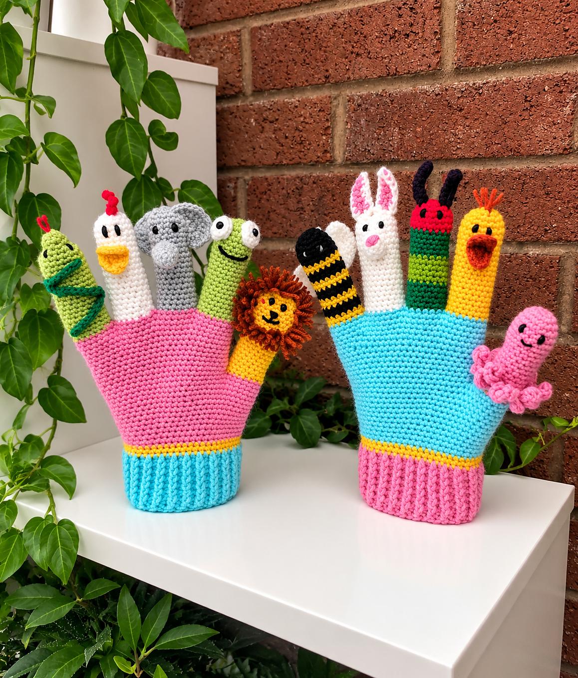 Finger Puppet Glove Crochet Pattern