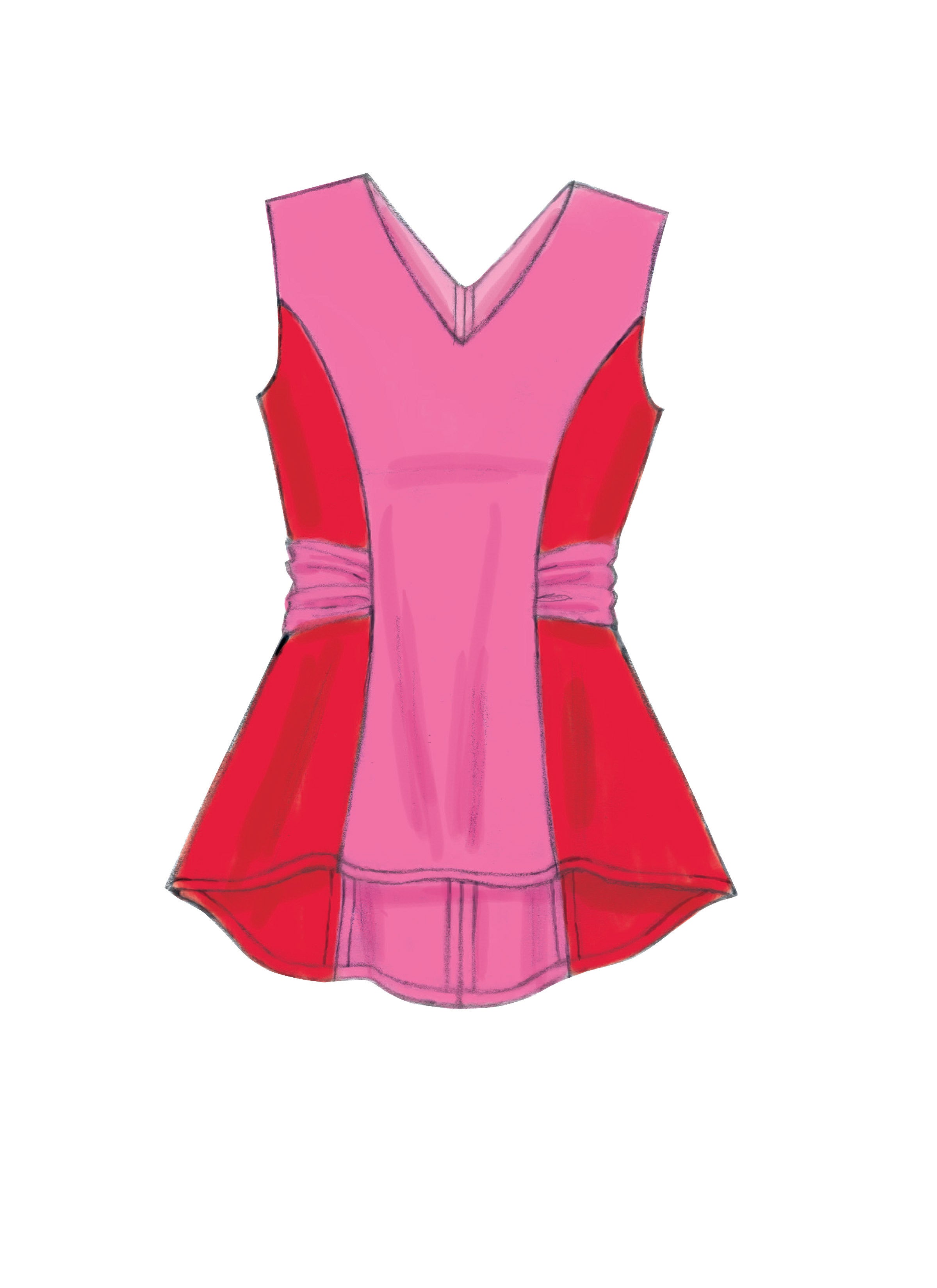 McCall's Misses' V-Neck Fit and Flare Tops M7356 - Sewing Pattern