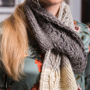 Marl Cabled Scarf