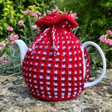 Basket Ribbed 4 Cup Teapot Cosy Knitting Pattern