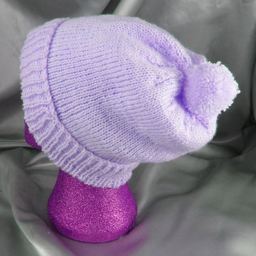 Simple Bobble Slouch Hat Circular