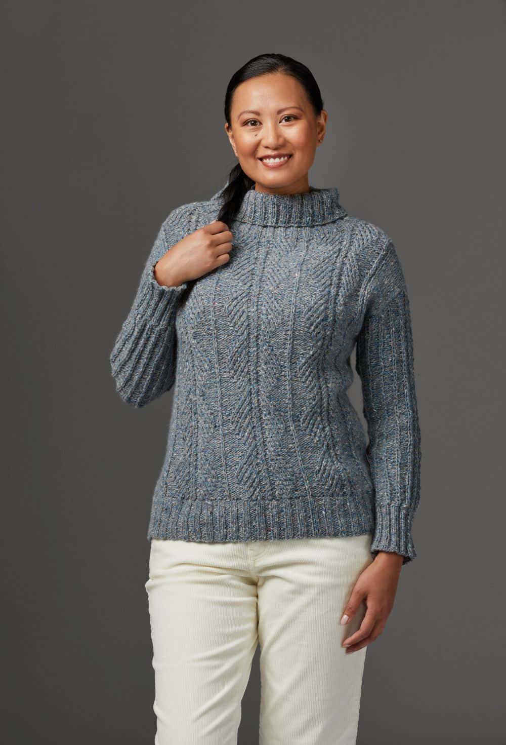 KE011 Portsmouth -  Jumper Knitting Pattern for Women in Valley Yarns Taconic by Valley Yarns