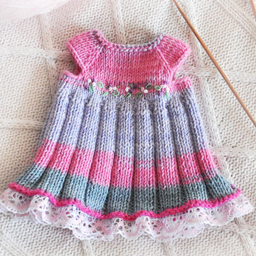 Teddy Bear and Doll Clothes: Dress and Bonnet