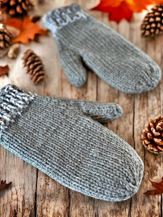Basic 2 Needle Adult Mittens