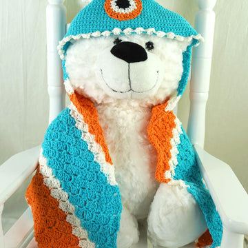 Monster Hooded Blanket in Cascade Yarns Sarasota - DK613 - Downloadable PDF