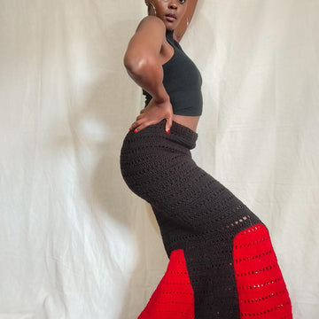 Regal Midi Length Mesh Skirt
