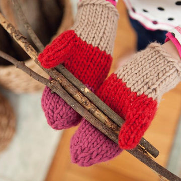 Colorblock Mittens