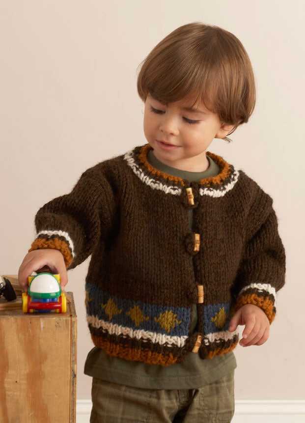 Cozy Cardigan in Lion Brand Wool-Ease Chunky - 70457AD