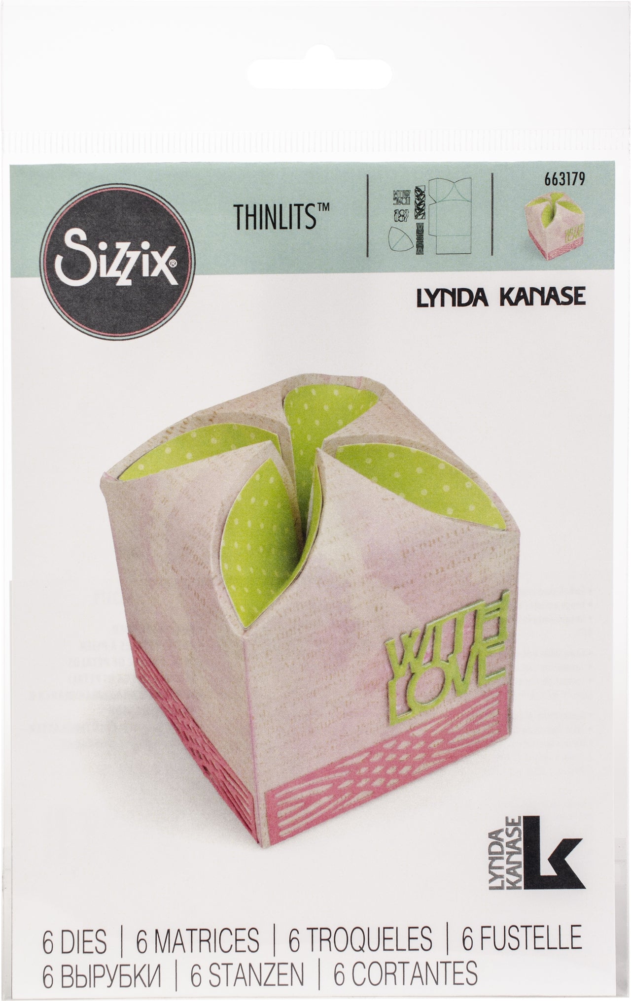 Sizzix Thinlits Dies By Lynda Kanase 6/Pkg - Petal Fold Box