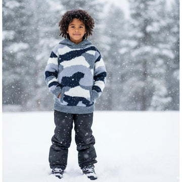 Camouflage Hoodie/hoody with hand-warmer pockets