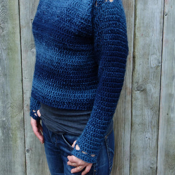 Blues Cropped Sweater