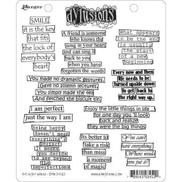 Ranger Dyan Reaveley's Dylusions Cling Stamp Collections 8.5"X7" - The Right Words