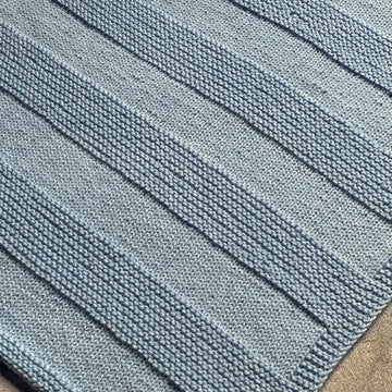 Chunky Garter Stripe Blanket