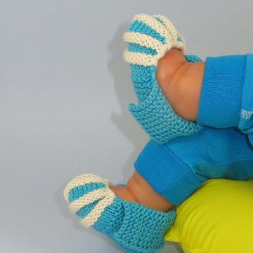 Baby Simple Stripe Granny Slippers