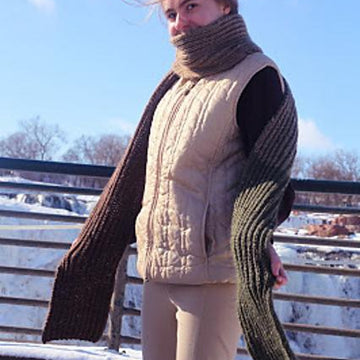 Giant Color Shift Brioche Scarf