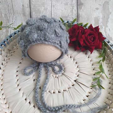 Aran Knit Bobble Baby Bonnet