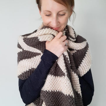 Herringbone Tunisian Crochet Wrap