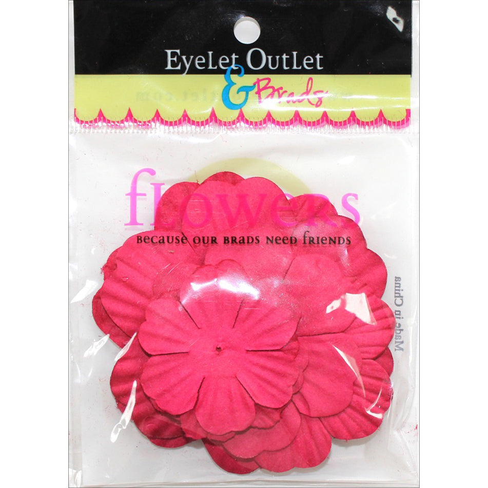 Eyelet Outlet Flowers 40/Pkg - Red