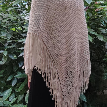 Sunwoven mesh shawl