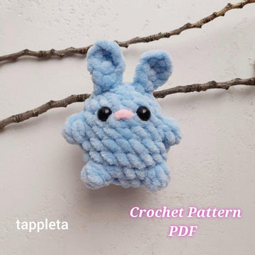 Baby bunny crochet pattern pdf, Plush bunny pocket toy handmade, Amigurumi rabbit keychain, Easter day gift for kids, Easter crochet pattern
