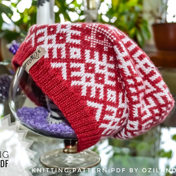 Latvian jacquard hat for men