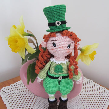 St Patrick Elf (Leprechaun) doll