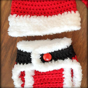 Santa & Elf Diaper Cover and Hat Set