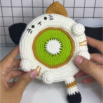 Kiwi Cat Ring Holder Crochet