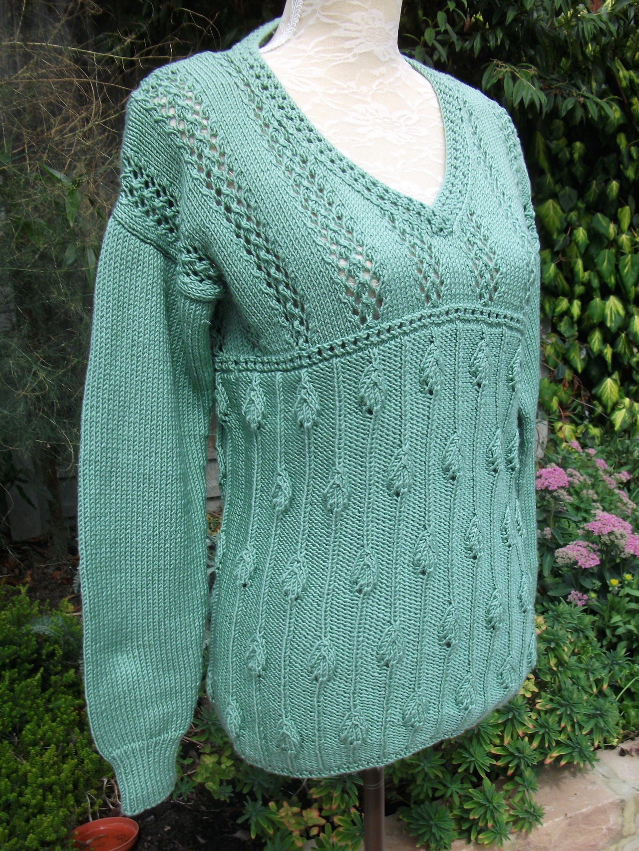 Summer Stunner - Leaf & Lace Sweater