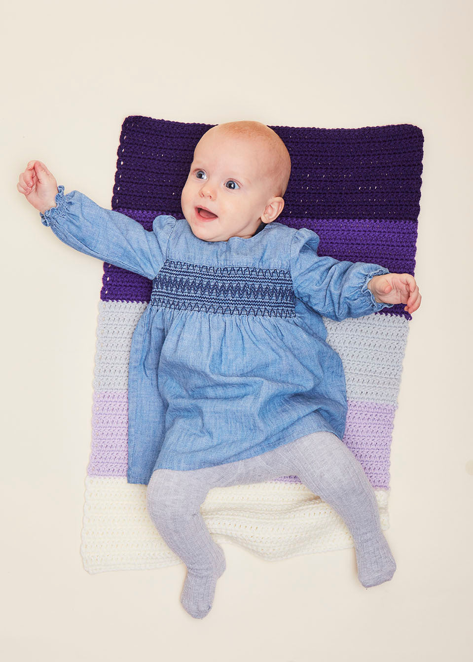 Rainbow Aran Blanket in Paintbox Yarns Simply Aran - Downloadable PDF