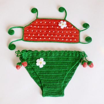 STRAWBERRY bikini, two pieces swimsuit