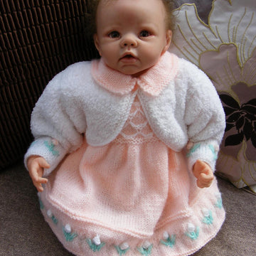 Peach Blossom Baby Dress set