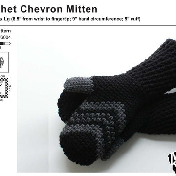 Fair Isle Crochet Chevron Mittens (2016004)