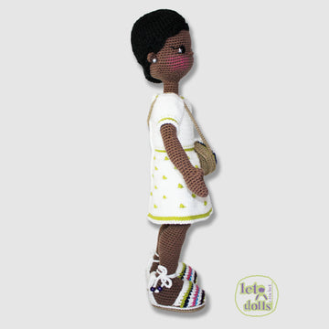 24 inch crochet doll pattern PDF, XL amigurumi doll, Rita