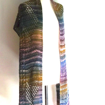 Cable & lace scarf