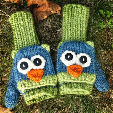 Smitten Mittens Fingerless Owl and Cat Animal Mittens