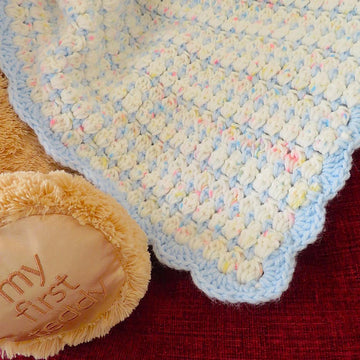 Soft Cluster Baby Blanket Crochet Pattern - Lion Brand Baby Soft (DK)