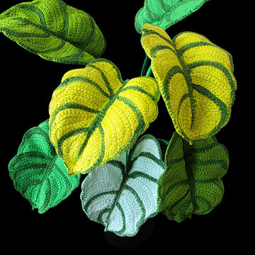 Crochet Dragon Scale Alocasia plant